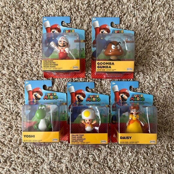 Lot Of 5: Jakks Pacific 3.25" Figures World Of Nintendo Super Mario Bros - Picture 1 of 11
